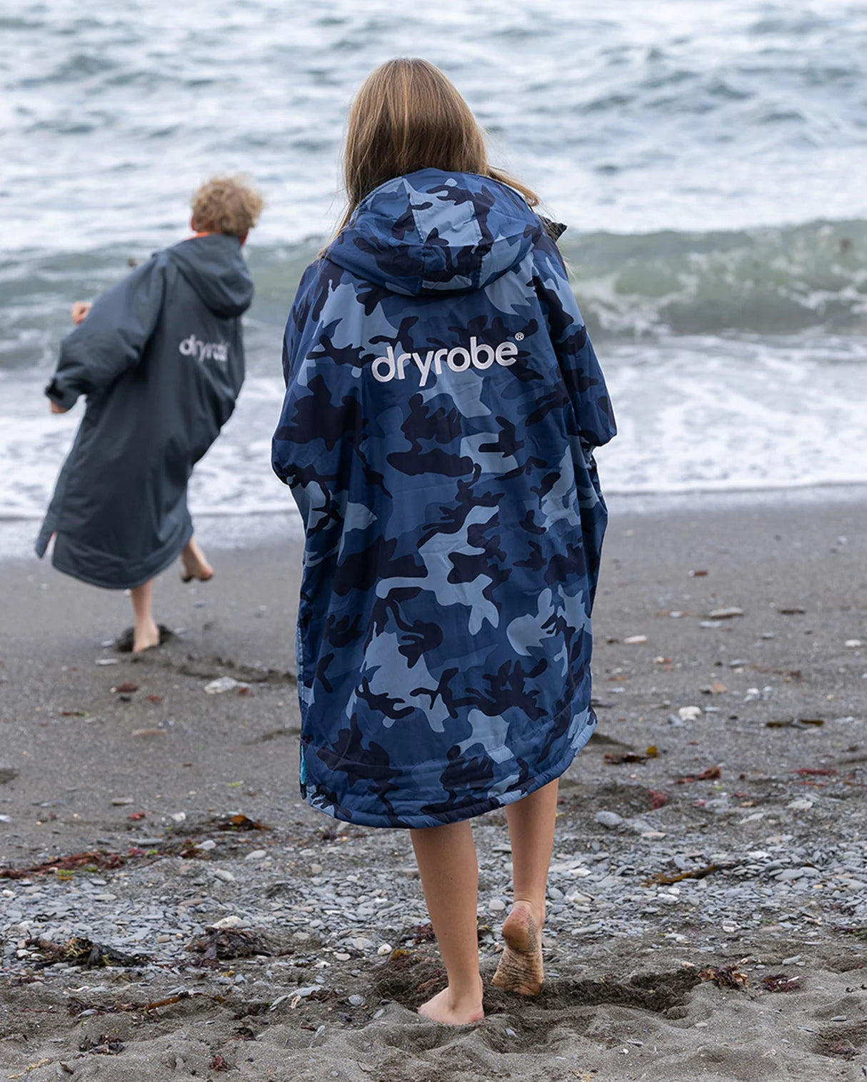 Dryrobe Advance Kids Long Sleeve - Blue Camo/Blue