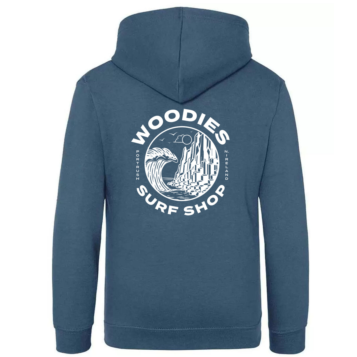 Woodies Kids Hoody - Causeway Logo - Airforce Blue
