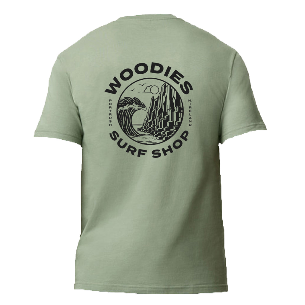 Woodies Causeway Logo Tee - Sage