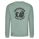 Woodies Causeway Logo Crew - Dusty Green