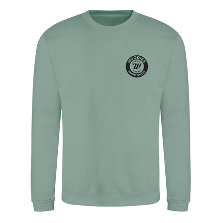 Woodies Causeway Logo Crew - Dusty Green