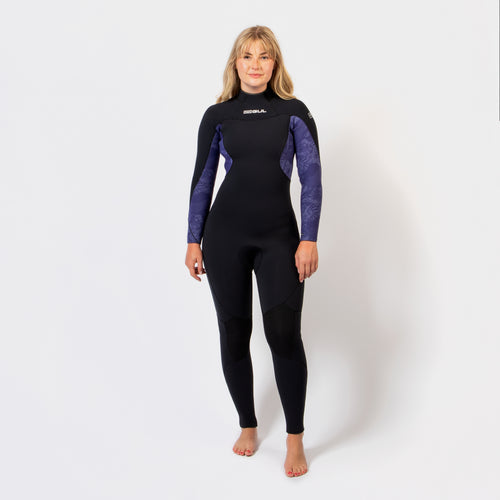 Gul Ladies Flexor 5/4 mm Yulex Winter Wetsuit - Black/Tie Bird