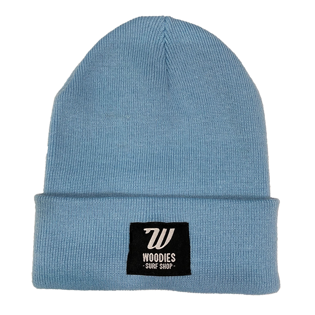 Woodies Folded Beanie - Sky Blue