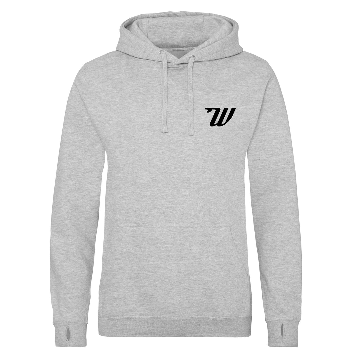 Woodies Hoody - Heather Grey - Retro Logo