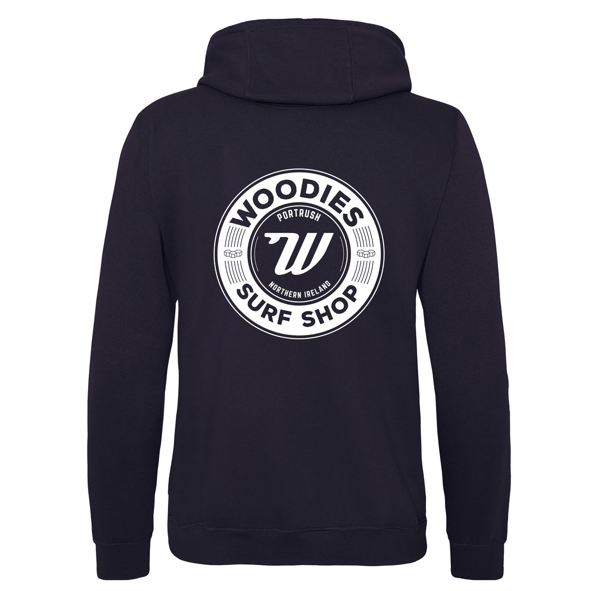 Woodies Hoody - French Navy - Retro Logo