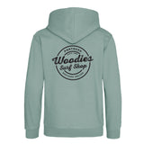 Woodies Kids  Hoody - Script Logo - Dusty Green