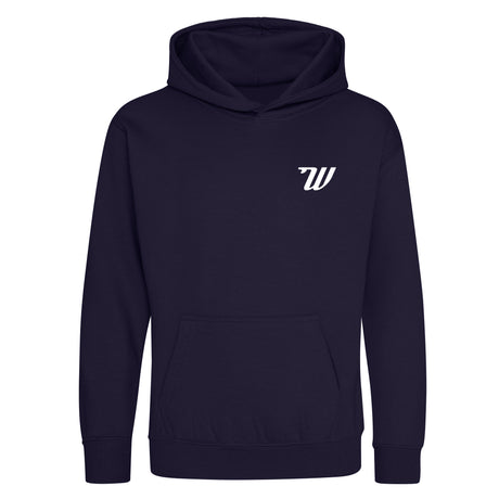 Woodies Kids Hoody - Script Logo - Navy