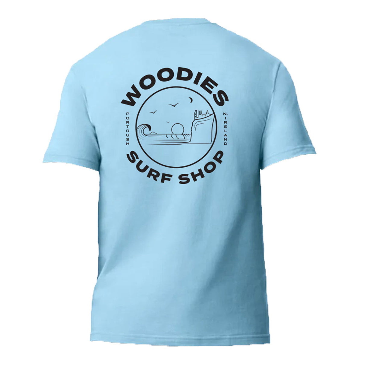 Woodies Dunluce Logo Tee - Light Blue