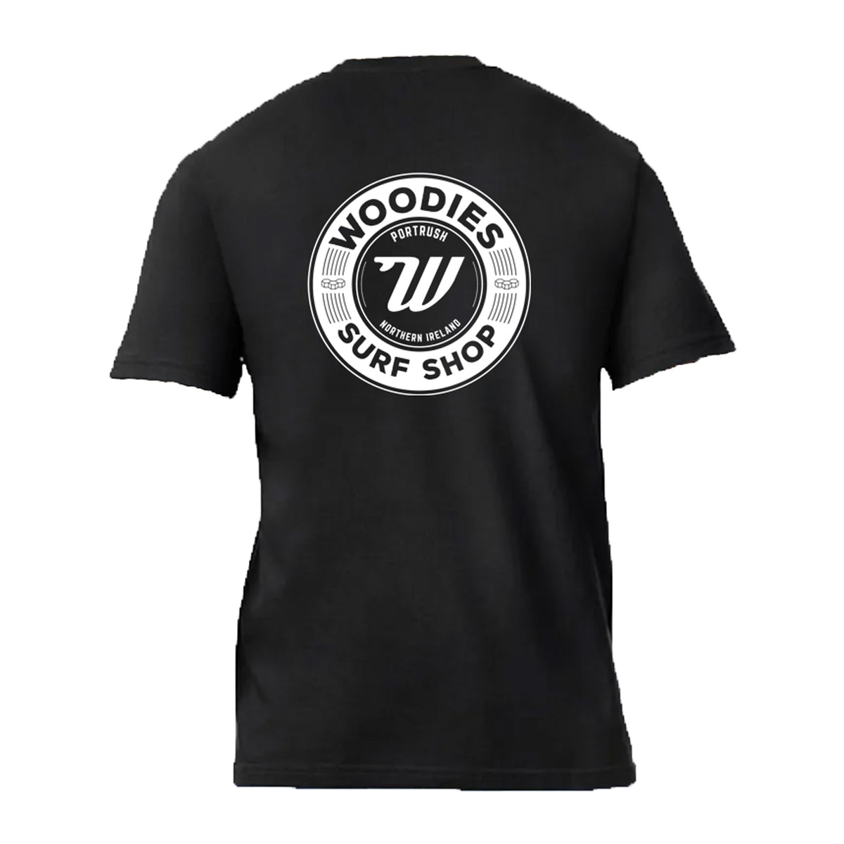 Woodies Retro Logo Tee - Black – Woodies Surf Shop