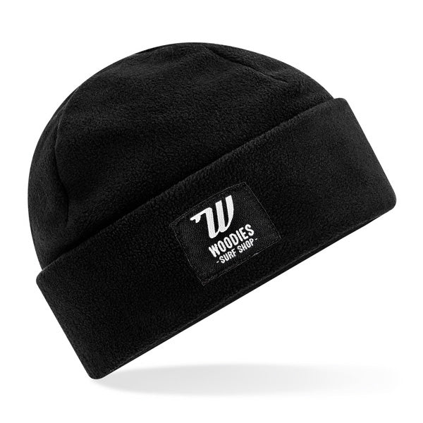 Woodies Fleece Beanie - Black