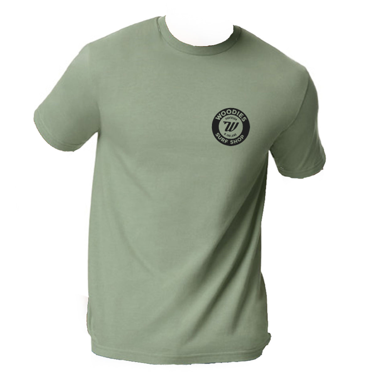 Woodies Causeway Logo Tee - Sage