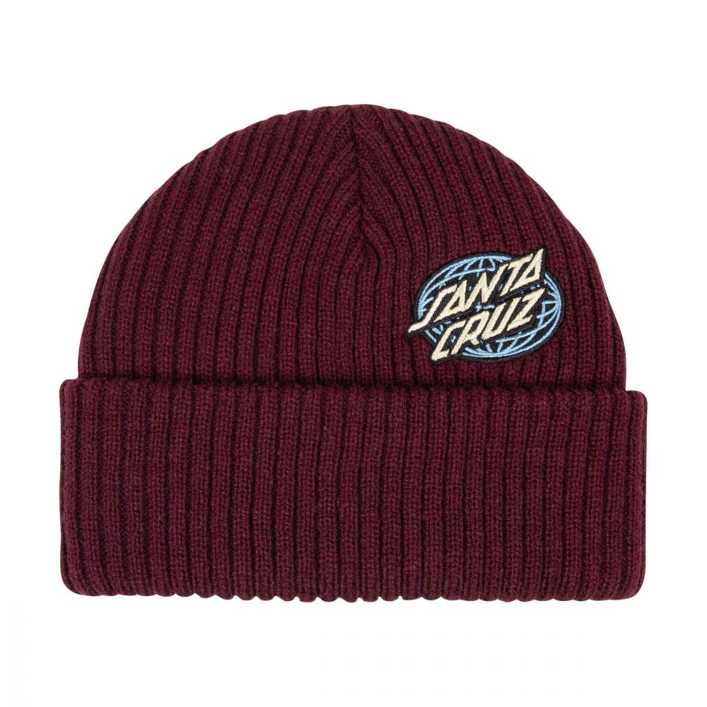 Santa Cruz Beanie Global Oval Dot Beanie Dark Cherry O/S ADULT