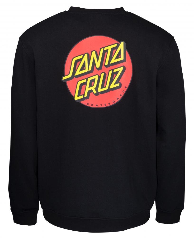 Santa Cruz Classic Dot Chest Crew - Black