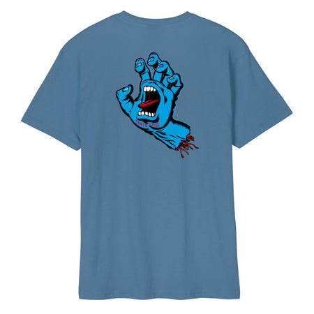Santa Cruz Screaming Hand Chest T-Shirt - Dusty Blue
