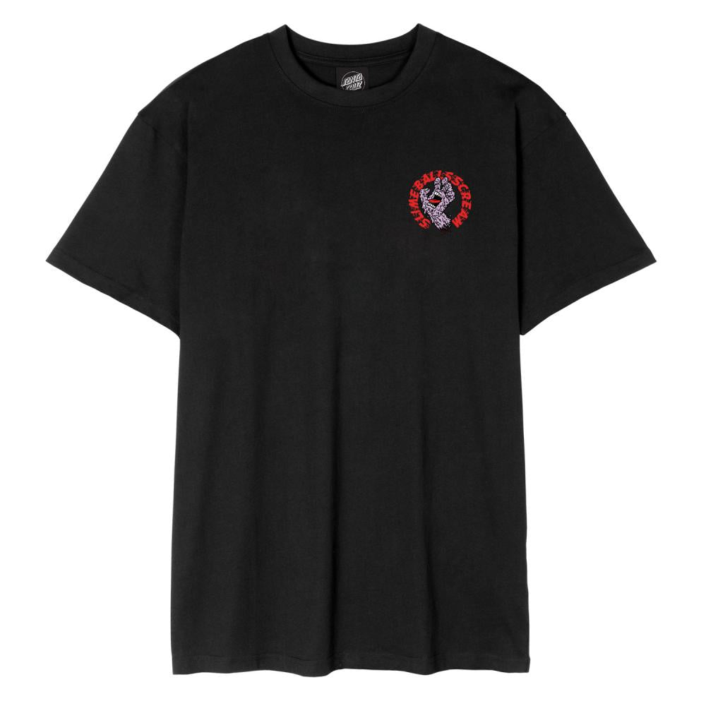 Santa Cruz Slimeballs SB Hand T-Shirt - Black