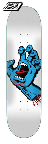 Santa Cruz Deck Screaming Hand White - White - 8.25"