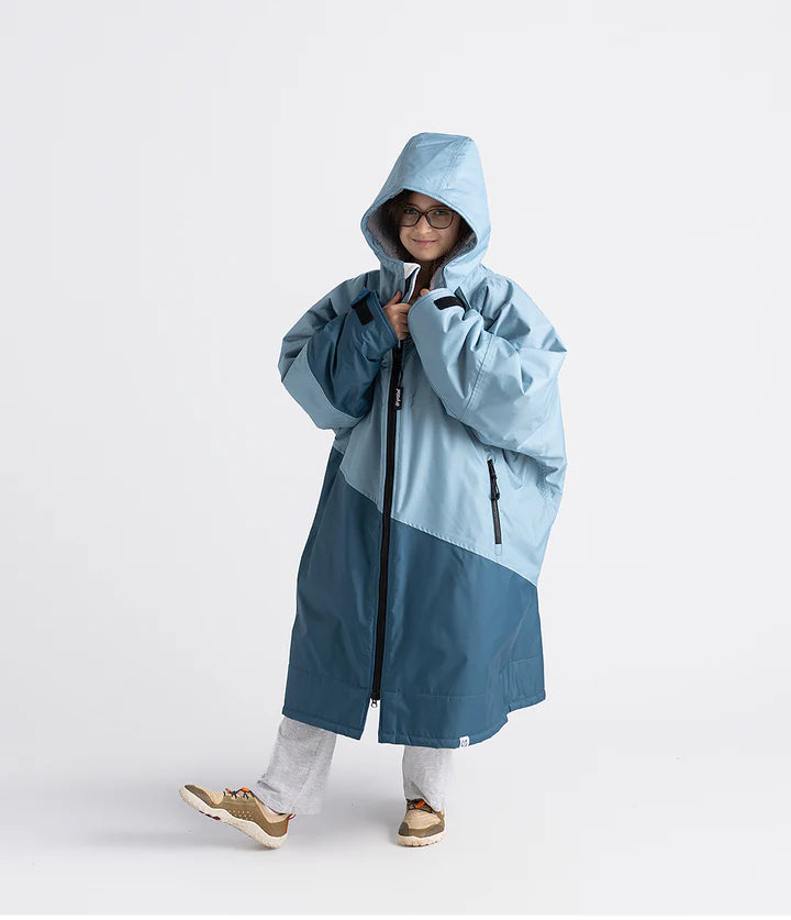 Dryrobe Advance Kids Long Sleeve - Black & Light Grey Contrast