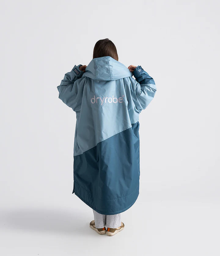 Dryrobe Advance Kids Long Sleeve - Black & Light Grey Contrast