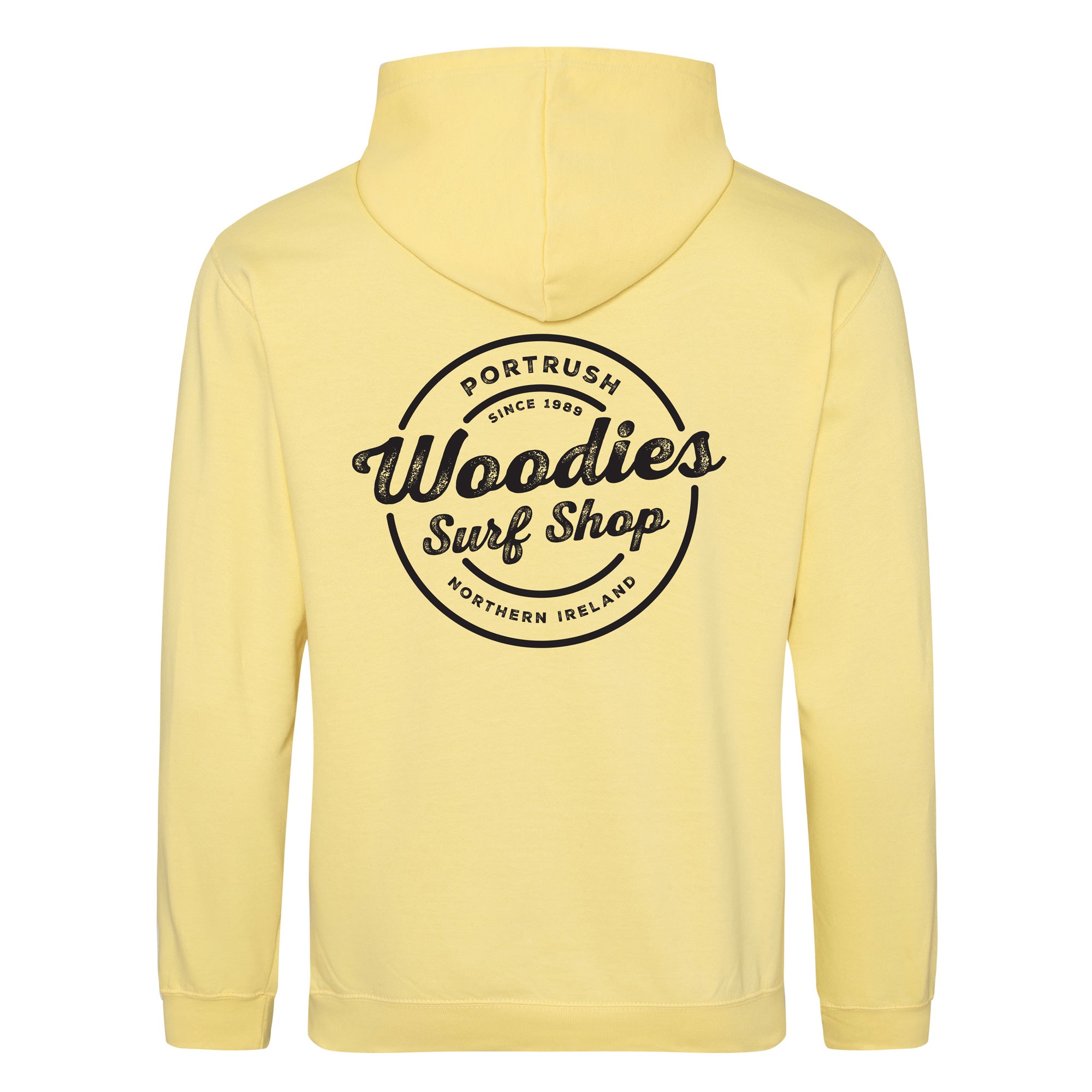 Woodies Lemon Sherbet Hoody - Script Logo