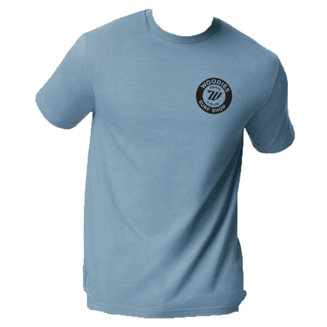 Woodies Causeway Logo Tee - Stone Blue