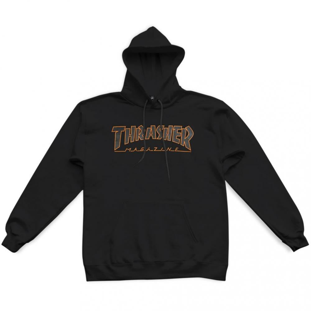 Thrasher Outlined Hoody - Black/Orange