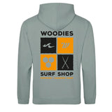 Woodies Hoody - Dusty Green - Tiles Logo
