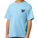 Woodies Kids Tee - Causeway Logo - Light Blue