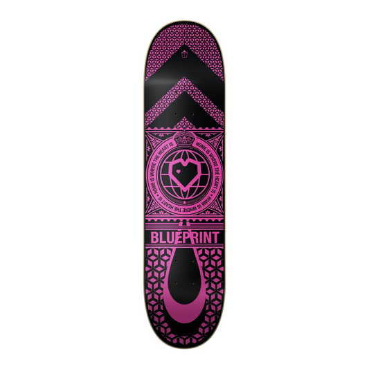 Blueprint Home Heart Deck - Black/Blue - 8.25"