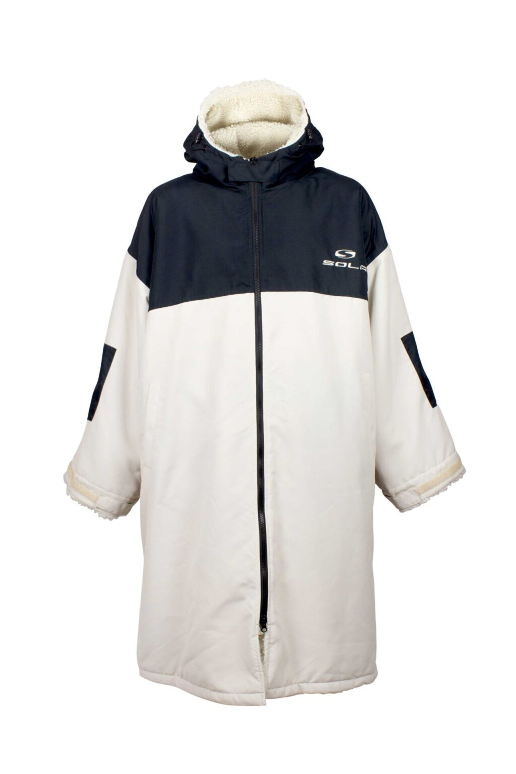 Sola Waterproof Changing Coat/Robe - Sand/Black