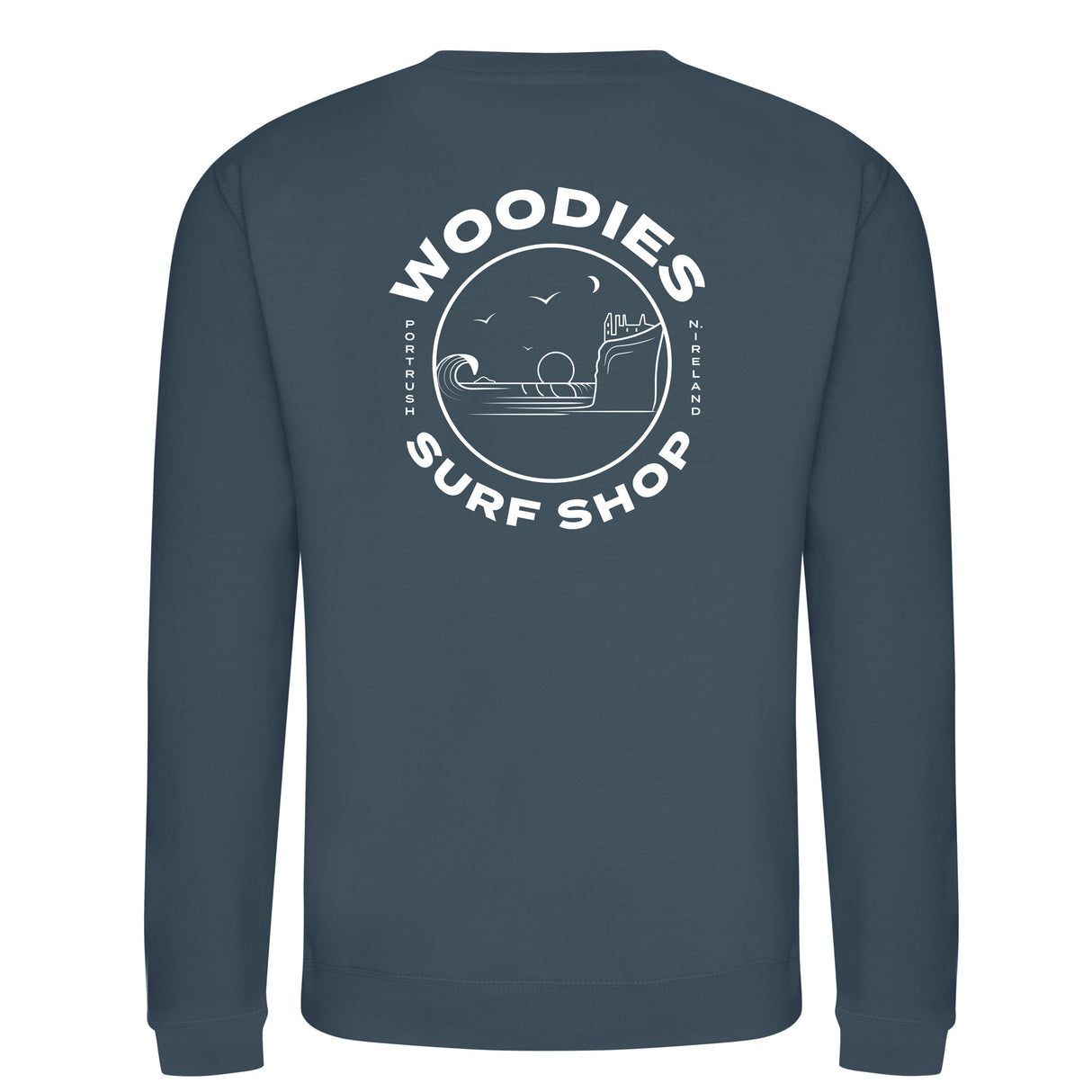 Woodies Dunluce Logo Crew - Airforce Blue