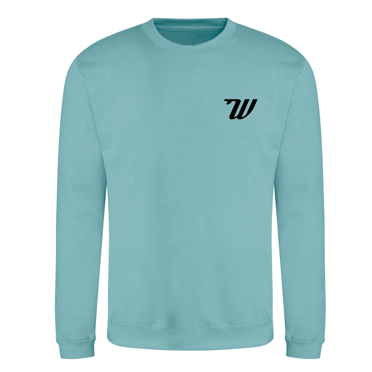 Woodies Retro Logo Crew - Seafoam