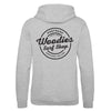 Woodies Hoody - Marl Grey - Script Logo