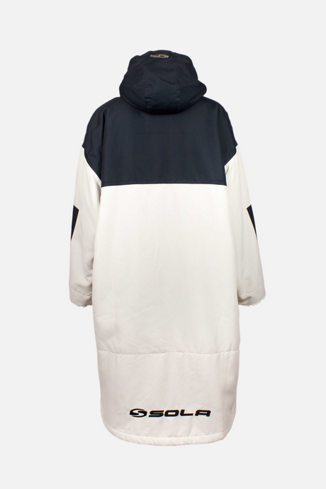 Sola Waterproof Changing Coat/Robe - Sand/Black