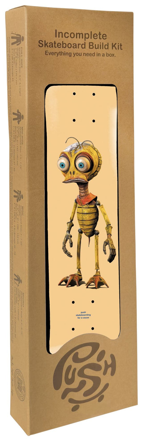 Push Bee Complete Skateboard Kit - Zombie - Peach - 8"