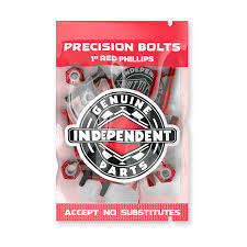 Independent Cross Bolts - Red/Black - 1" Phillips