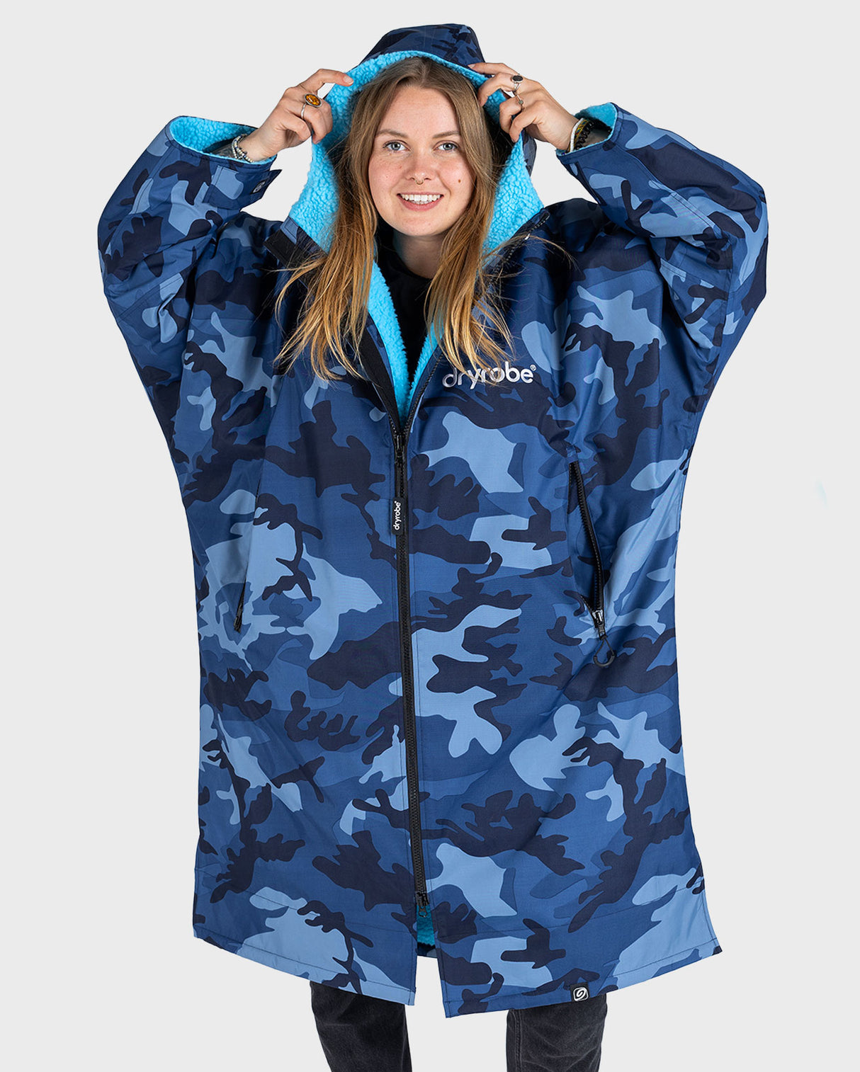 Dryrobe Advance - Long Sleeve - Blue Camo/Blue