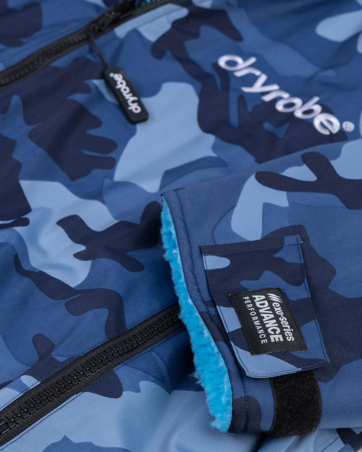 Dryrobe Advance - Long Sleeve - Blue Camo/Blue