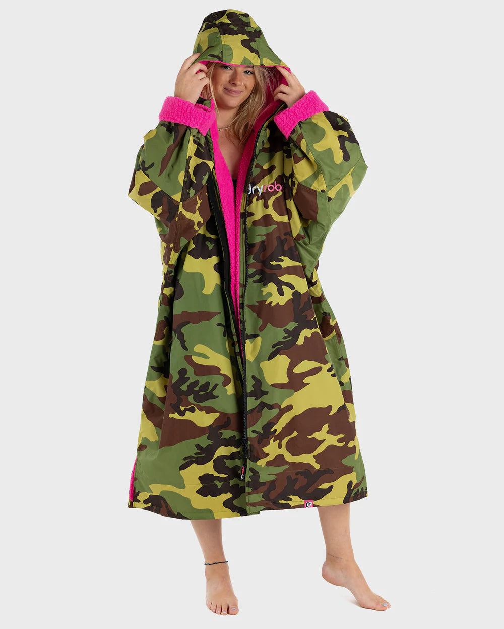 Dryrobe Advance - Long Sleeve - Camo / Pink