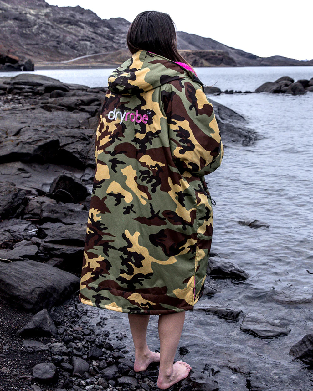 Dryrobe Advance - Long Sleeve - Camo / Pink