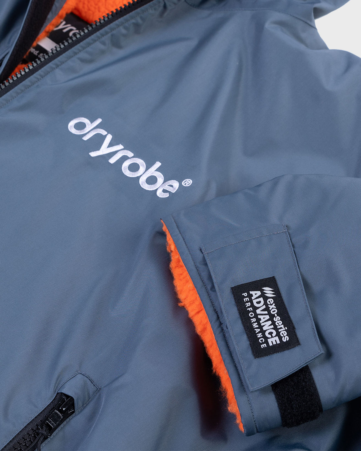 Dryrobe Advance - Long Sleeve - Dark Grey/Orange