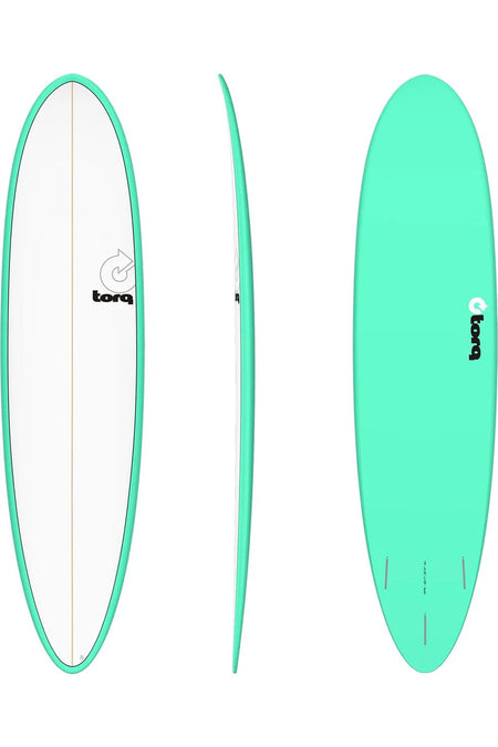 7'4 Torq TET Mod Fun Surfboard - Seagreen/Pinline - Pick-Up only