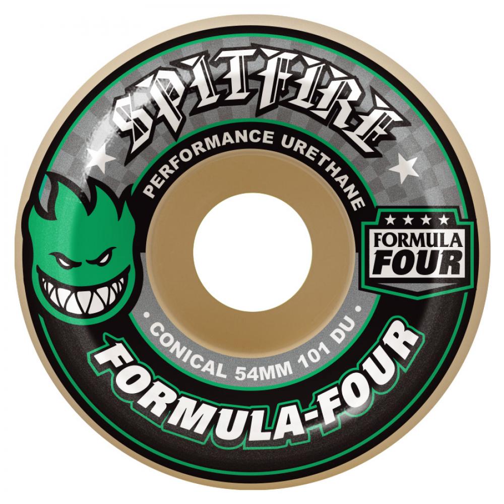 Spitfire - Formula Four Conical Wheels 101A - White/Green - 54mm