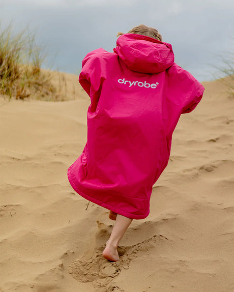 Dryrobe Advance Kids Long Sleeve - Hot Pink/Light Grey