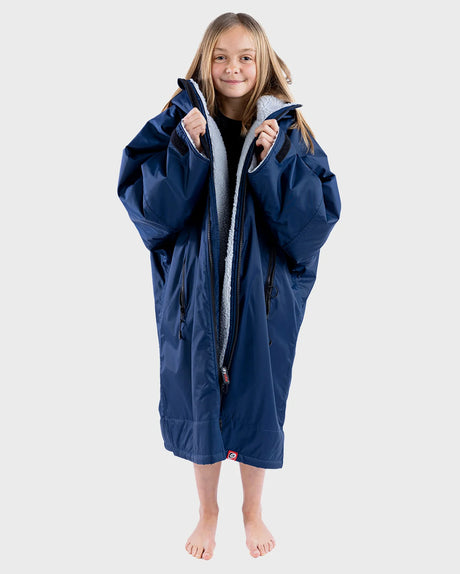 Dryrobe Advance Kids Long Sleeve - Navy/Grey