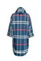 Sola Waterproof Changing Coat/Robe - Navy/Check