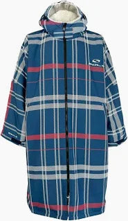 Sola Waterproof Changing Coat/Robe - Navy/Check