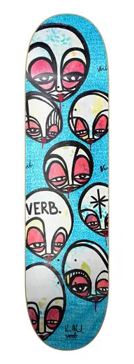 Verb Markovich Faces Series Deck Blue - 8.25"