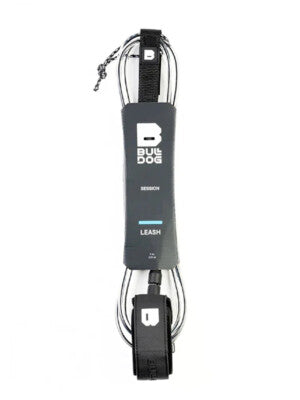Bulldog Surfboard Leash - Black/White