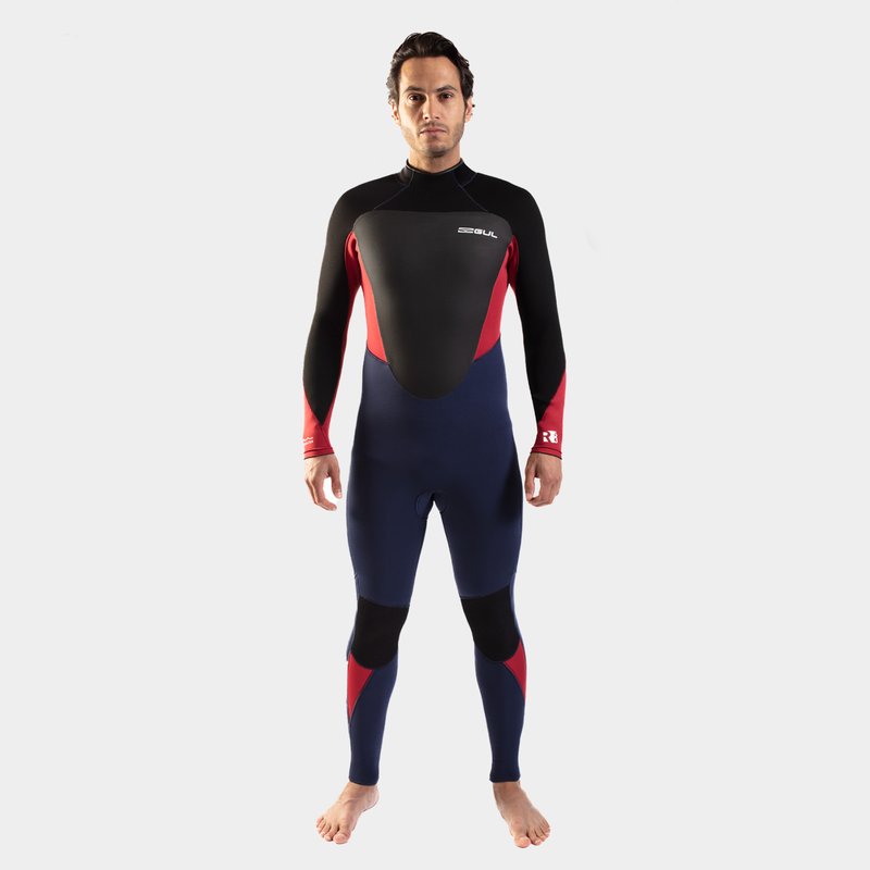 Gul Mens 5/3mm Response Wetsuit - Navy / Red