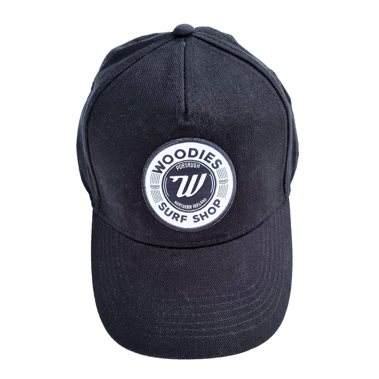 Woodies 5 Panel Baseball Hat - Black